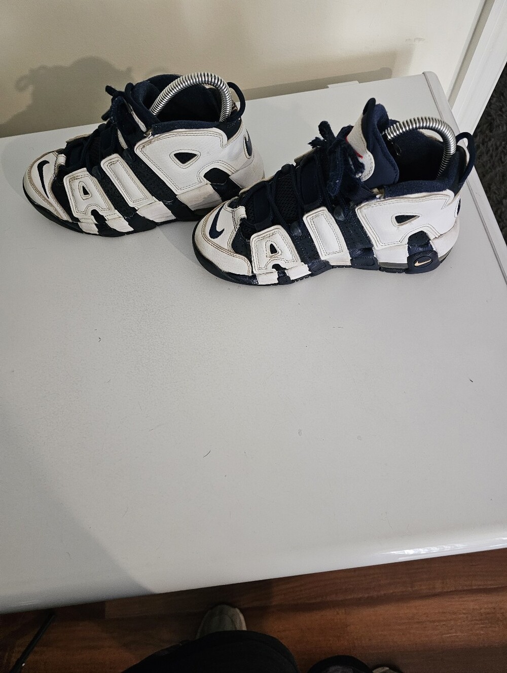 Nike Kids Navy,& White air Untempo Sport Sneakers
